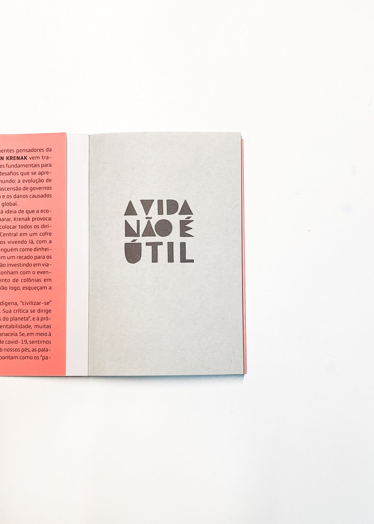 Livro A VIDA NÃO É ÚTIL | Ailton Krenak
