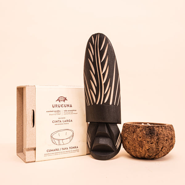 Kit máscara indígena Ticuna + Vela aromática Urucuna | Tucum Brasil