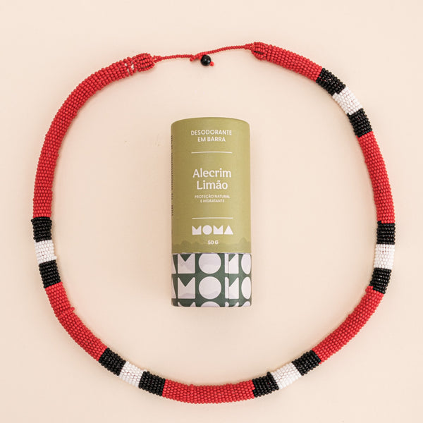 Kit colar coral indígena + desodorante em barra MOMA | TUCUM