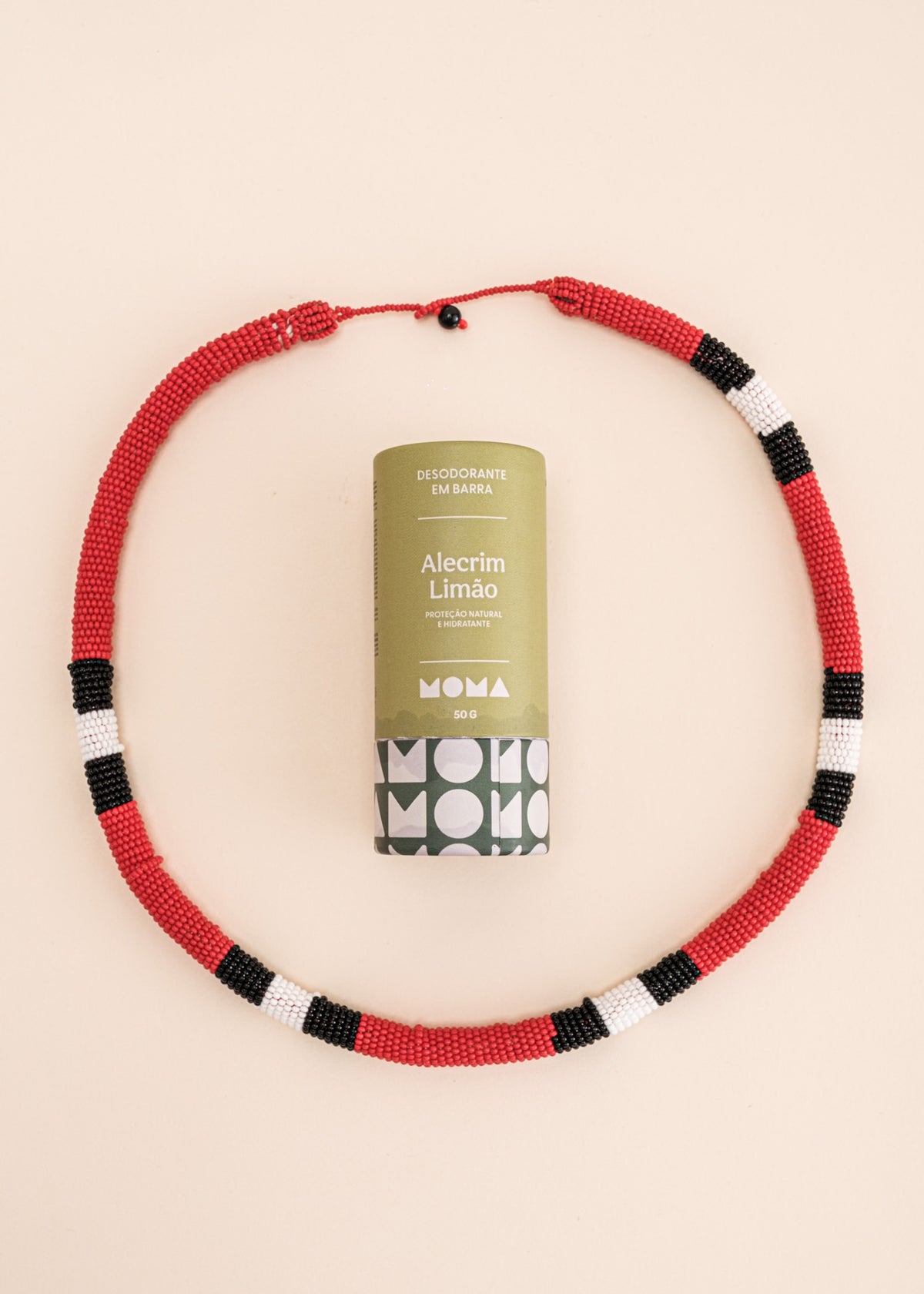 Kit colar coral indígena + desodorante em barra MOMA | TUCUM