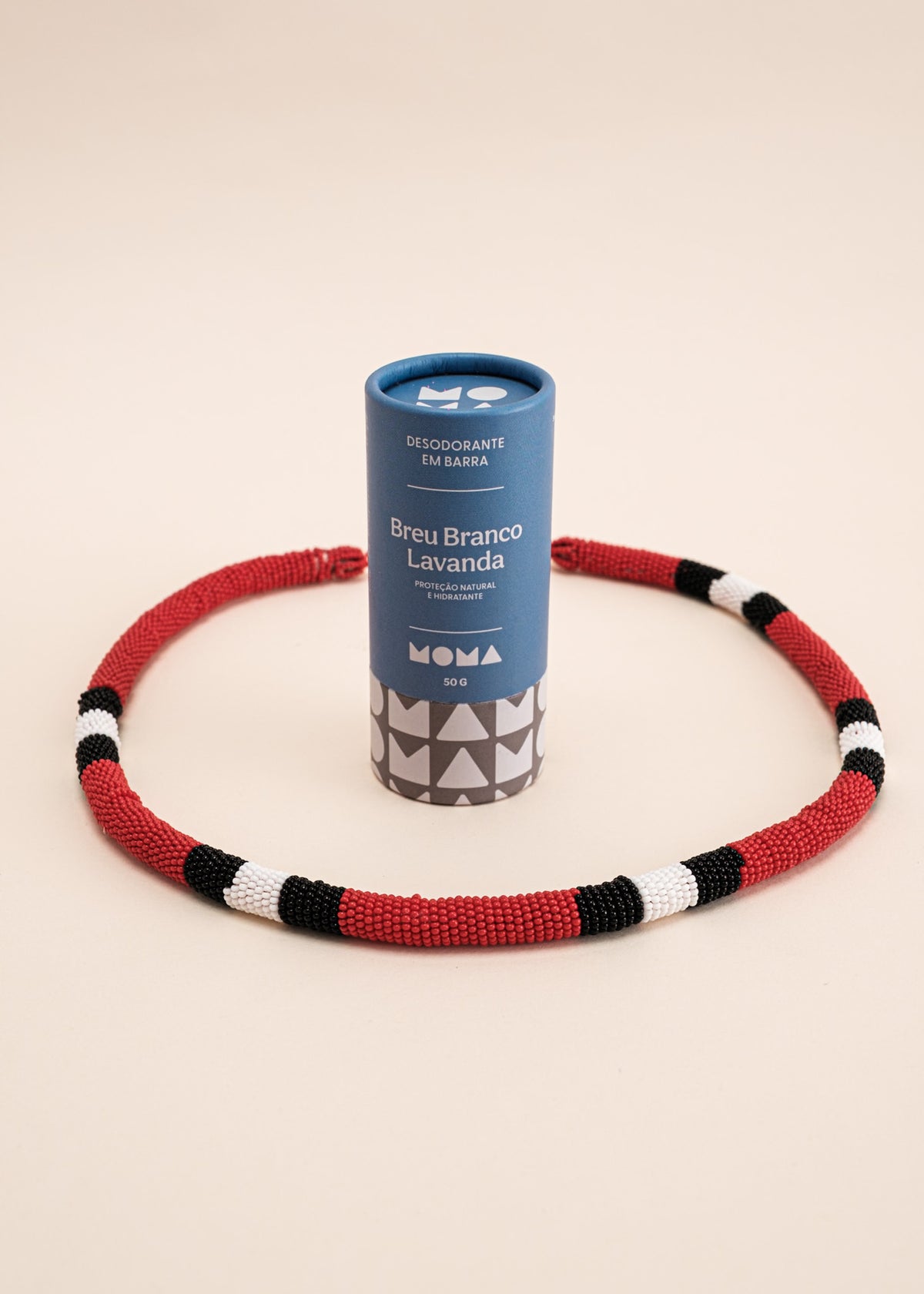 Kit colar coral indígena + desodorante em barra MOMA | TUCUM