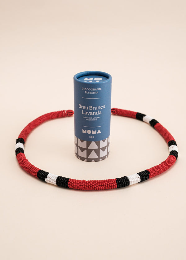 Kit colar coral indígena + desodorante em barra MOMA | TUCUM