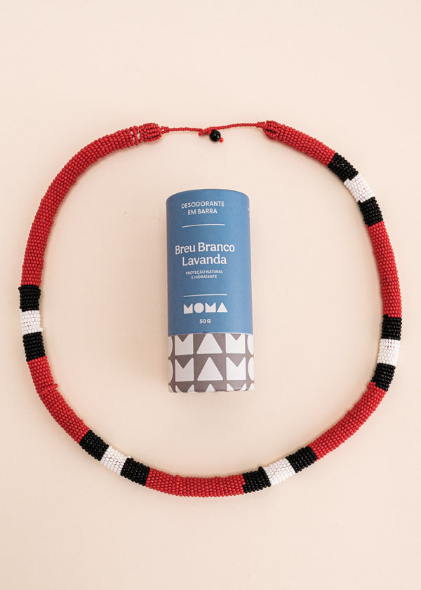 Kit colar coral indígena + desodorante em barra MOMA | TUCUM