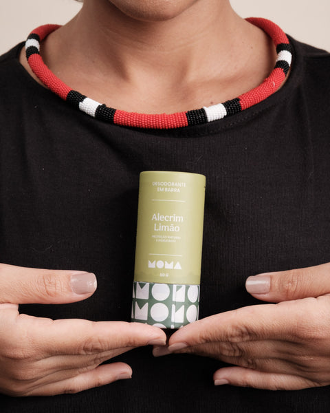 Kit colar coral indígena + desodorante em barra MOMA | TUCUM