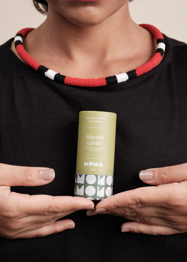 Kit colar coral indígena + desodorante em barra MOMA | TUCUM