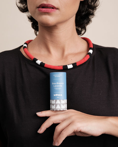 Kit colar coral indígena + desodorante em barra MOMA | TUCUM