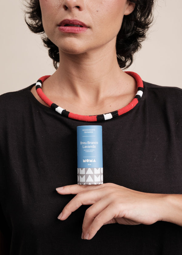 Kit colar coral indígena + desodorante em barra MOMA | TUCUM