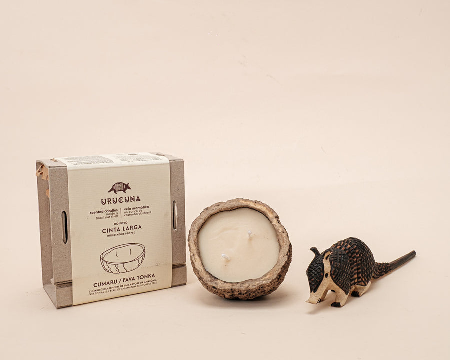 Kit escultura Guarani + Vela aromática | TUCUM