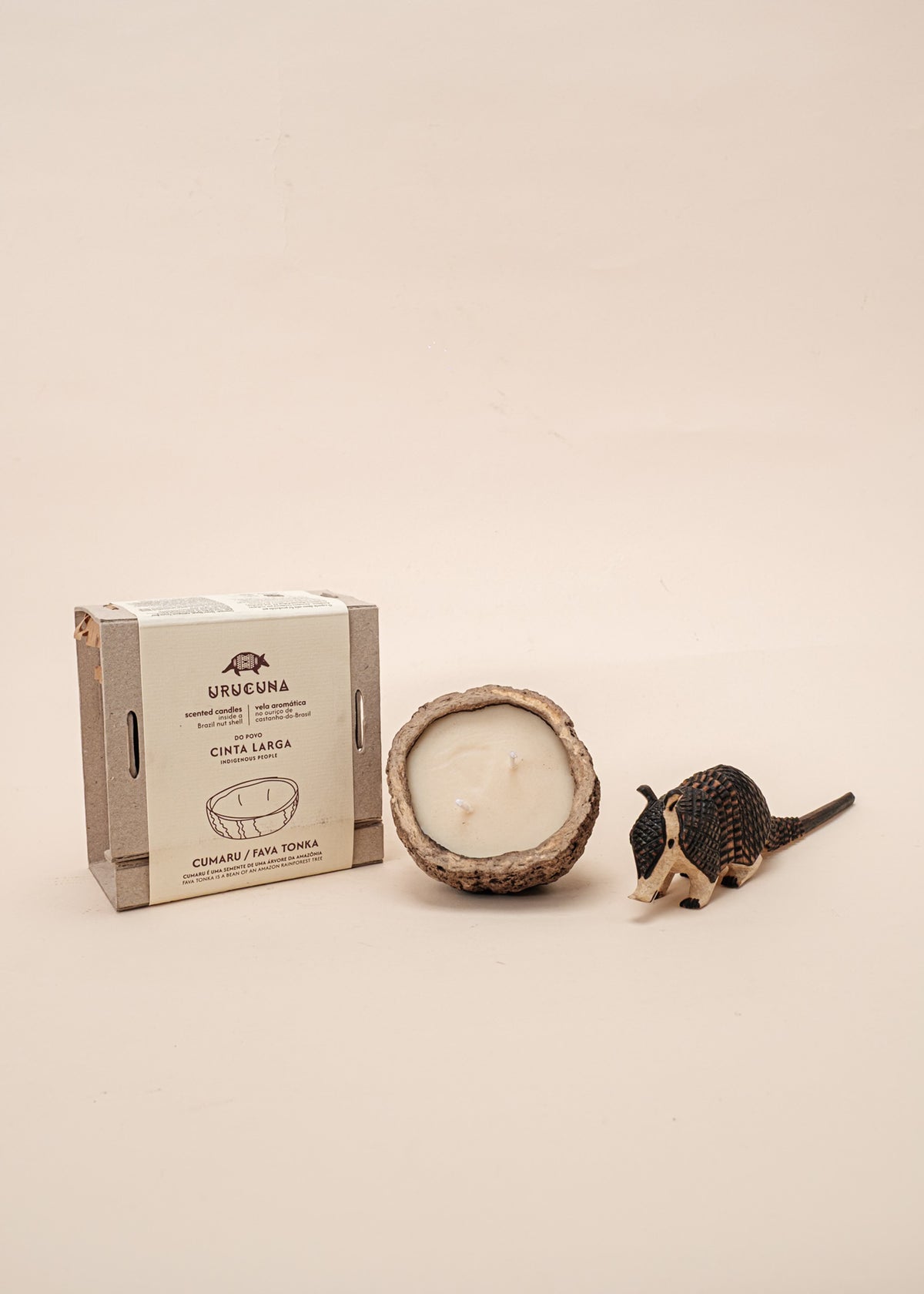 Kit escultura Guarani + Vela aromática | TUCUM