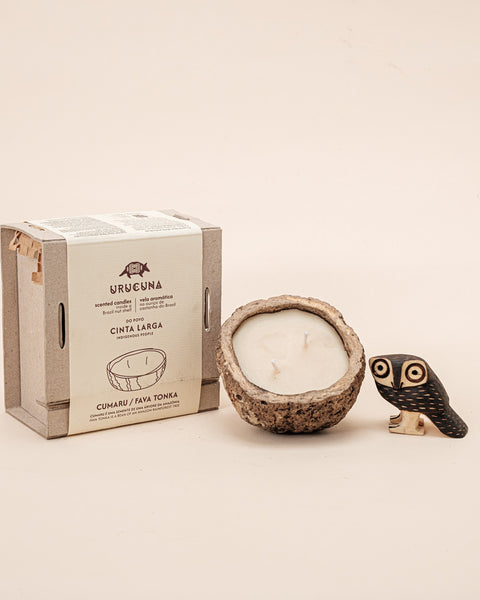 Kit escultura Guarani + Vela aromática | TUCUM