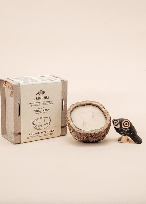 Kit escultura Guarani + Vela aromática | TUCUM