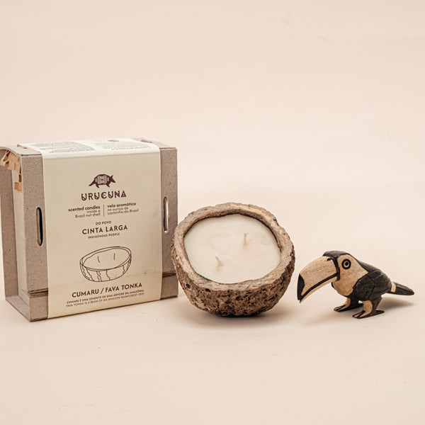 Kit escultura Guarani + Vela aromática | TUCUM