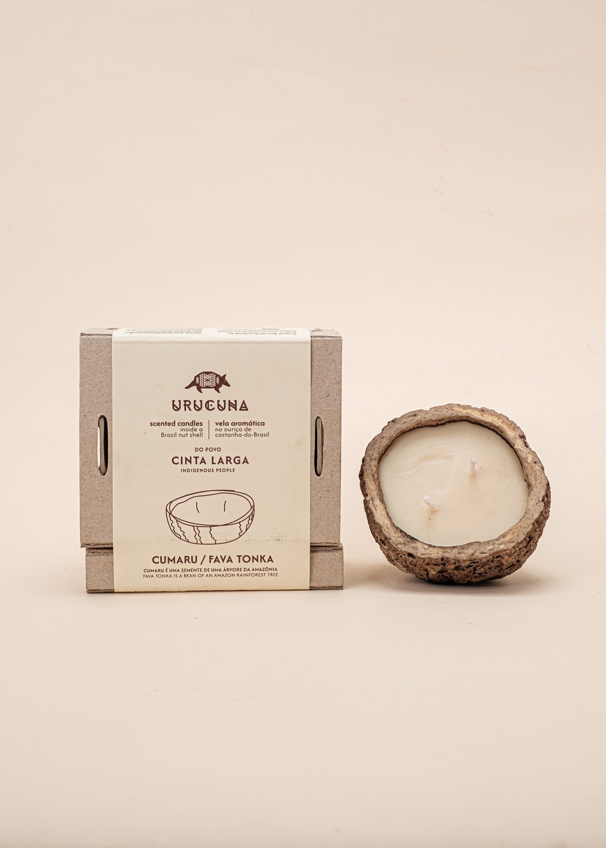 Kit escultura Guarani + Vela aromática | TUCUM