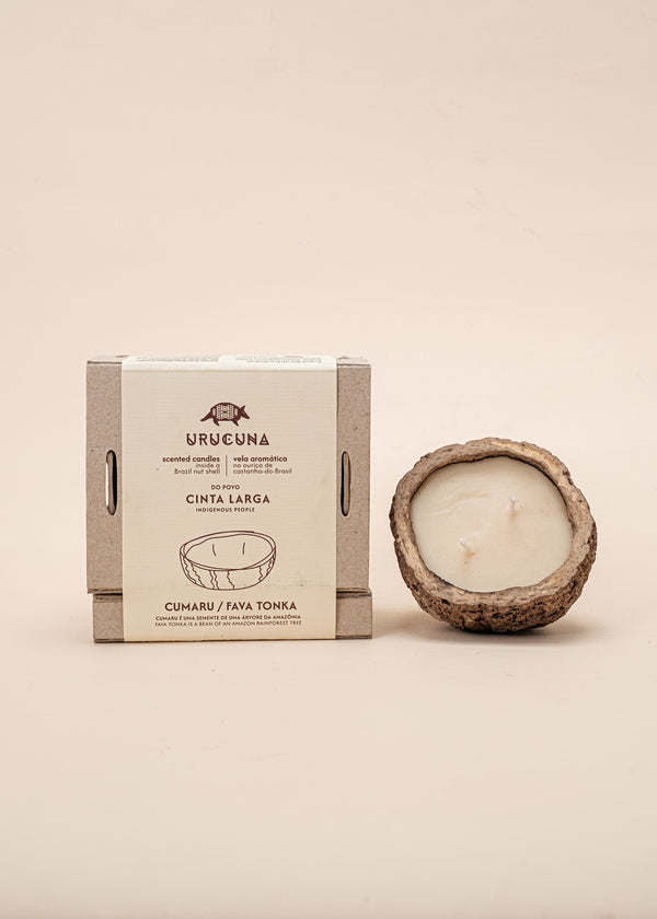 Kit escultura Guarani + Vela aromática | TUCUM