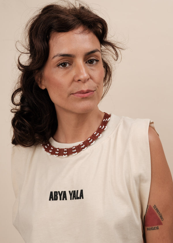 CROPPED ABYA YALA - BEGE (PP) | NALIMO
