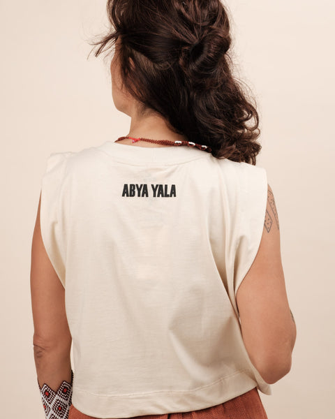 CROPPED ABYA YALA - BEGE (PP) | NALIMO