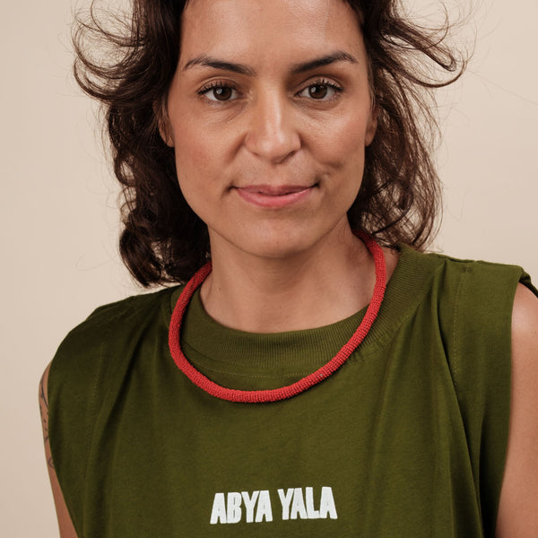 Colar Coral de Miçangas | Kayapó