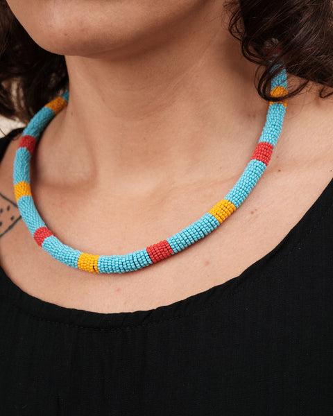 Colar Coral de Miçangas | Kayapó