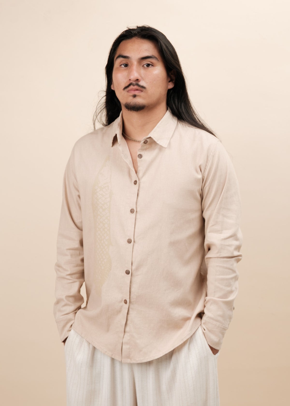 CAMISA DE BOTÃO PIRARUCU - MANGA LONGA | NALIMO
