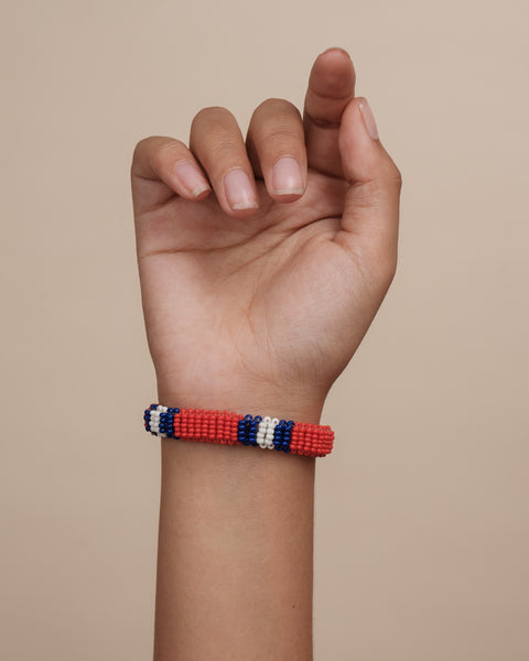 Pulseira coral indígena | Waurá