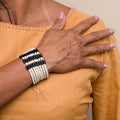 Pulseira ajustável de Tucum e PVC | Marubo