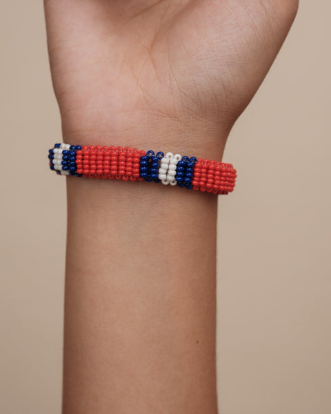 Pulseira coral indígena | Waurá