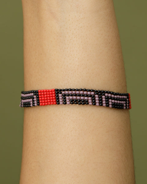 Pulseira coral indígena | Waurá
