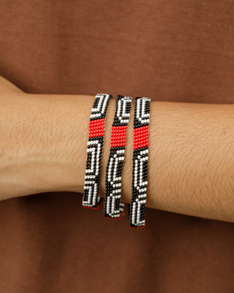 Pulseira coral indígena | Waurá