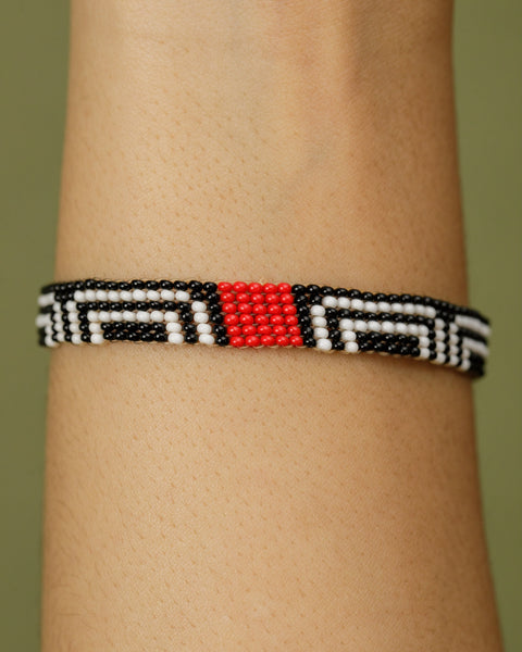 Pulseira coral indígena | Waurá