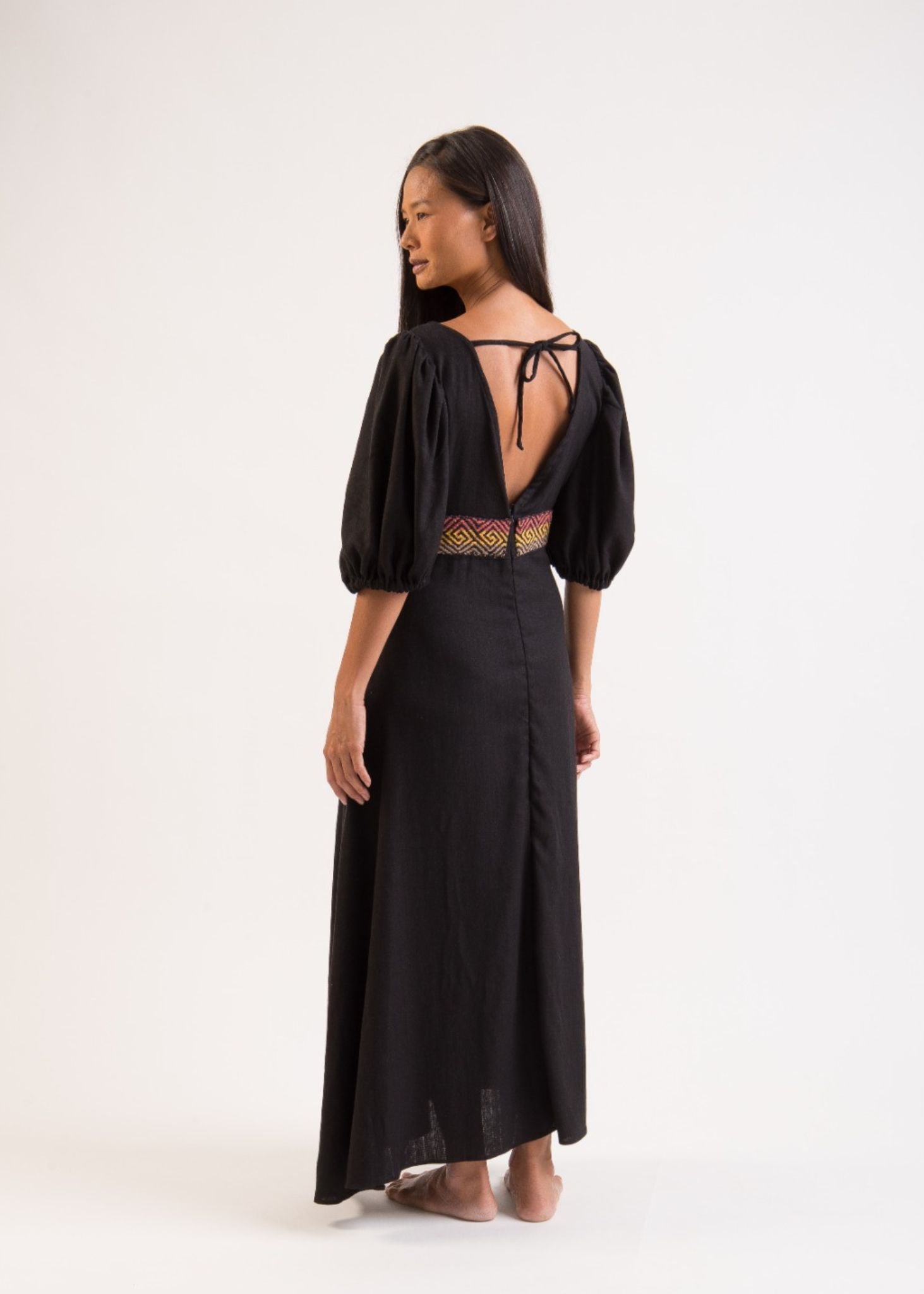 Vestido com bordado Huni Kuin | R.I.TO Imagem secundária do produto