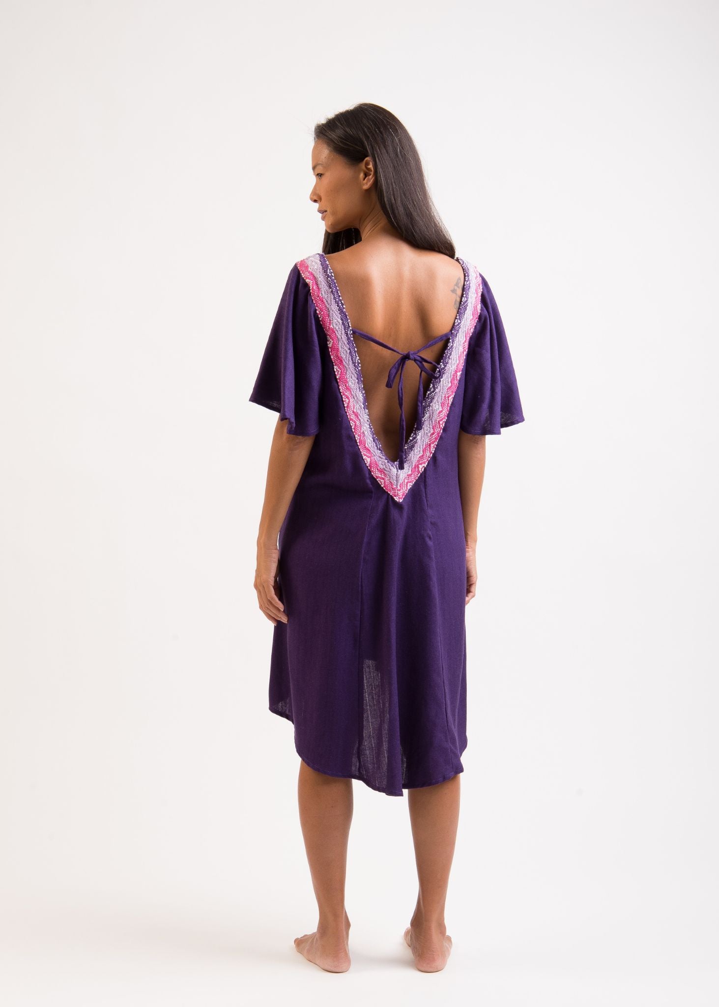 Vestido com bordado Huni Kuin | R.I.TO Imagem secundária do produto