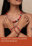 Dupla de Pulseiras coral Waurá - Joia indígena | Tucum Brasil