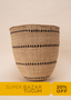 Cesto Wii de fibras bege feito pelo povo Yanomami, artesanato indígena brasileiro 