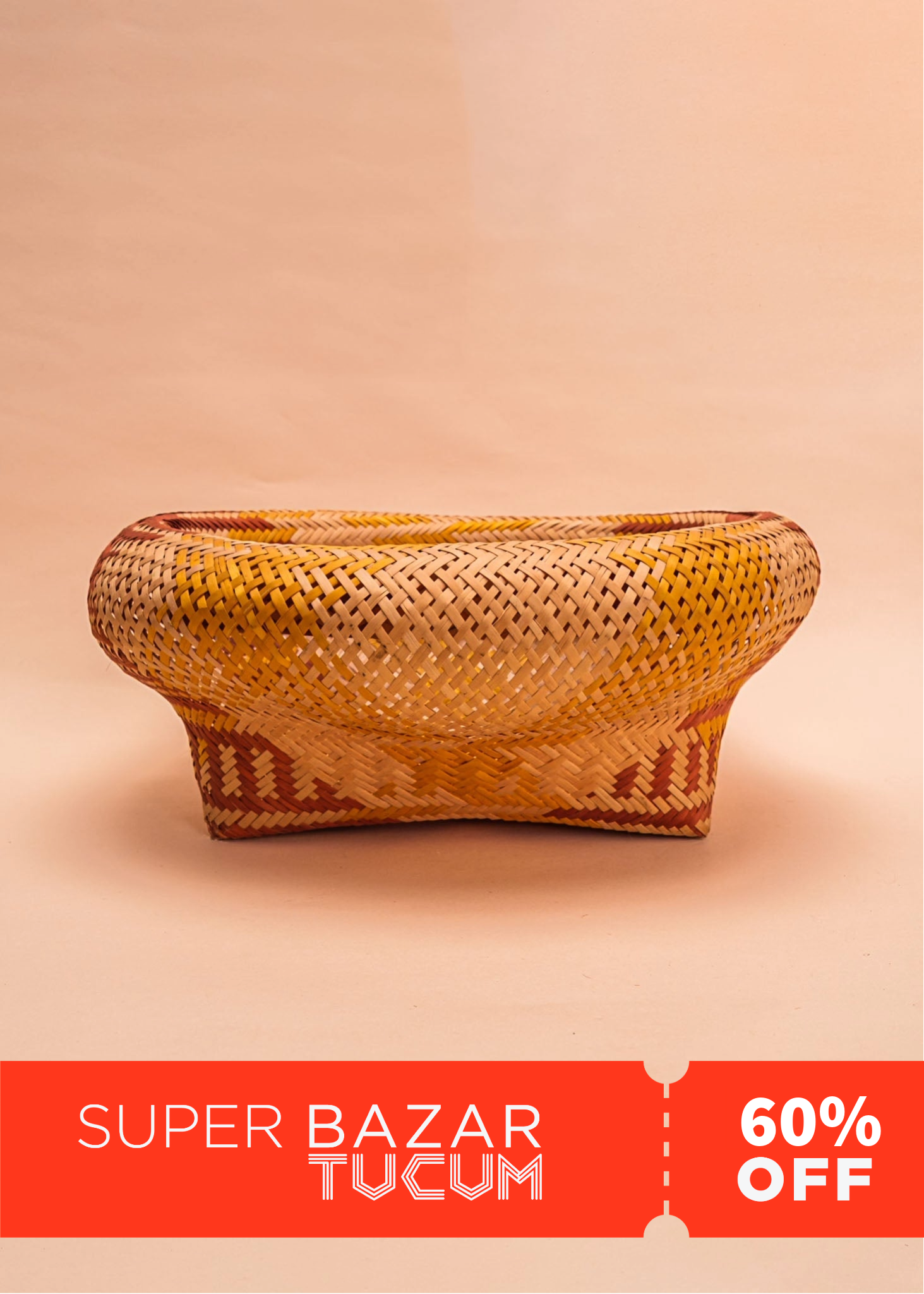 Cesto Teçume da Amazônia - Arte Indígena Imagem principal do produto