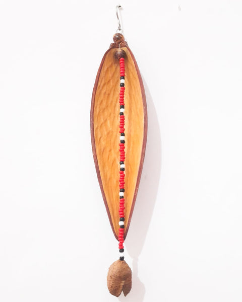 Brinco de miçangas e sementes | TWINS, As cariocas