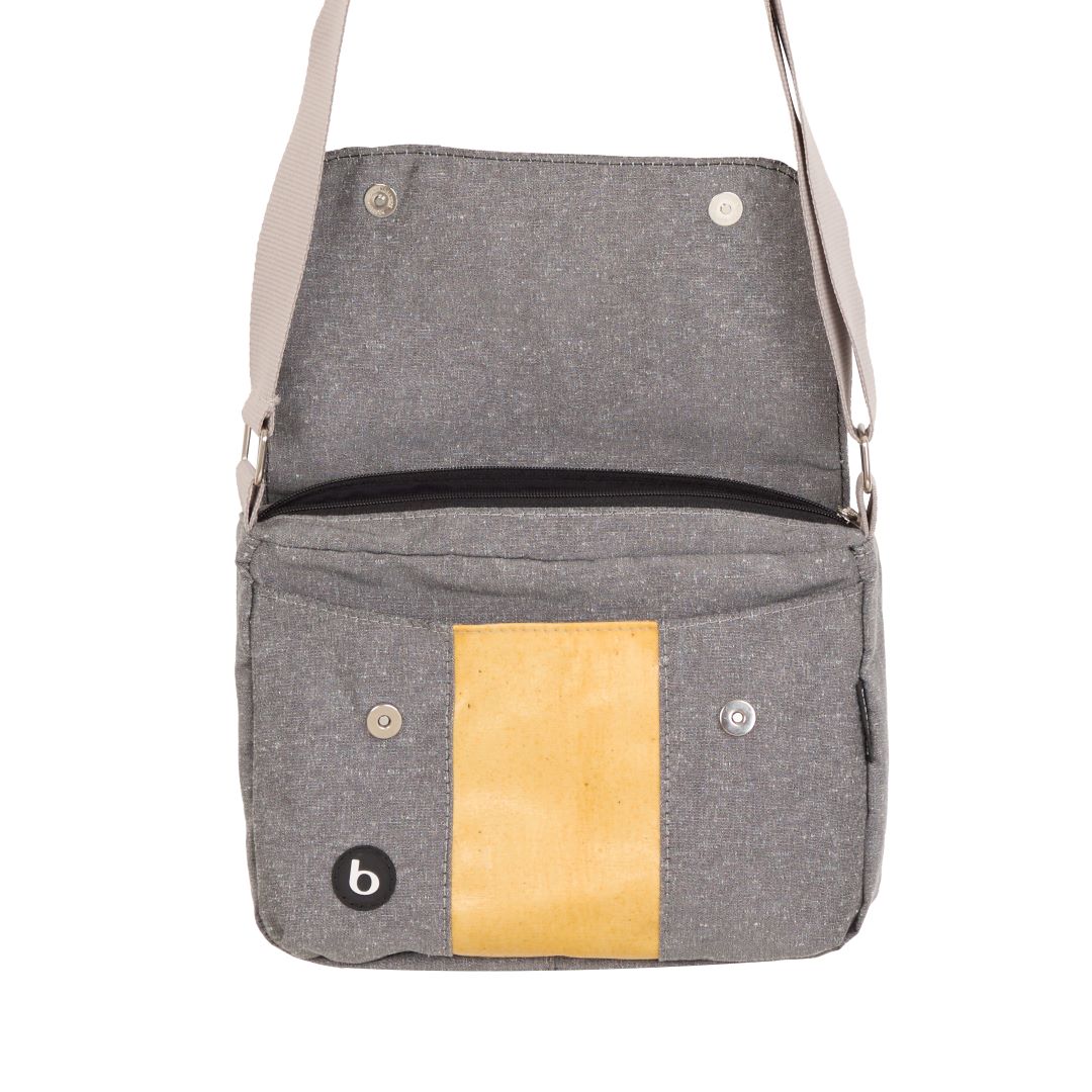 Bolsa Carteiro Bossa Nova Cinza/Urucum | bossapack