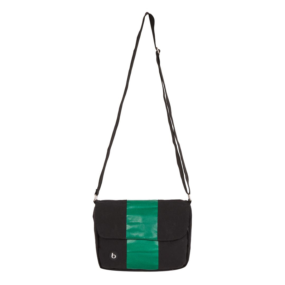 Bolsa Carteiro Bossa Nova Preta/Verde | bossapack