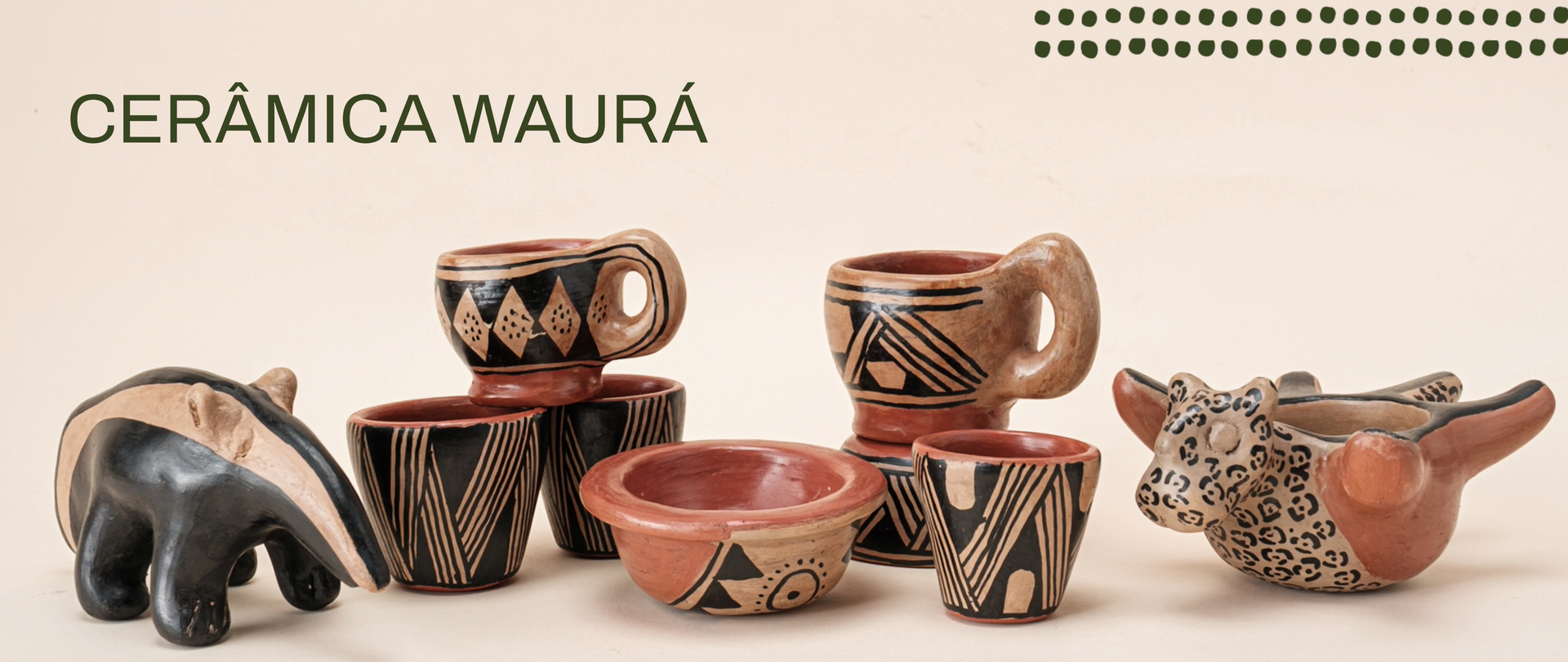  As cerâmicas são feitas através de técnicas milenares, passadas de geração a geração pelas mulheres indígenas. Conheça as cerâmicas feitas à mão que promovem a manutenção da cultura através do artesanato. Adquira a sua agora com frete grátis acima de R$ 330 para região sudeste!
