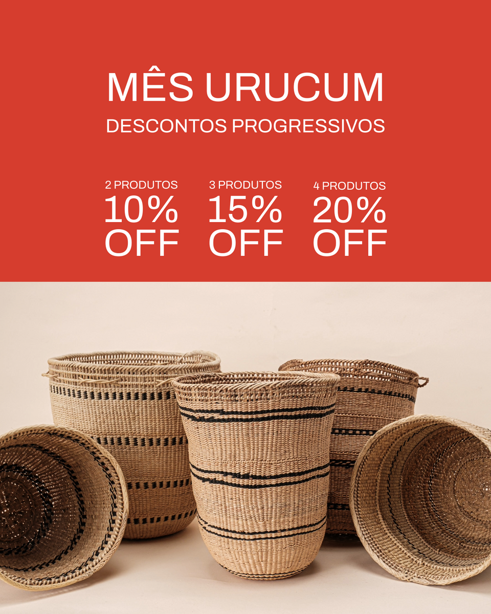  As cestarias indígenas são únicas e feitas à mão pelos povos originários do Brasil, a partir de fibras naturais. Os cestos são carregados de força e beleza ancestral. Conheça as artes feitas à mão pelos povos indígenas. Adquira a sua agora com frete grátis acima de R$ 330 para região sudeste!

