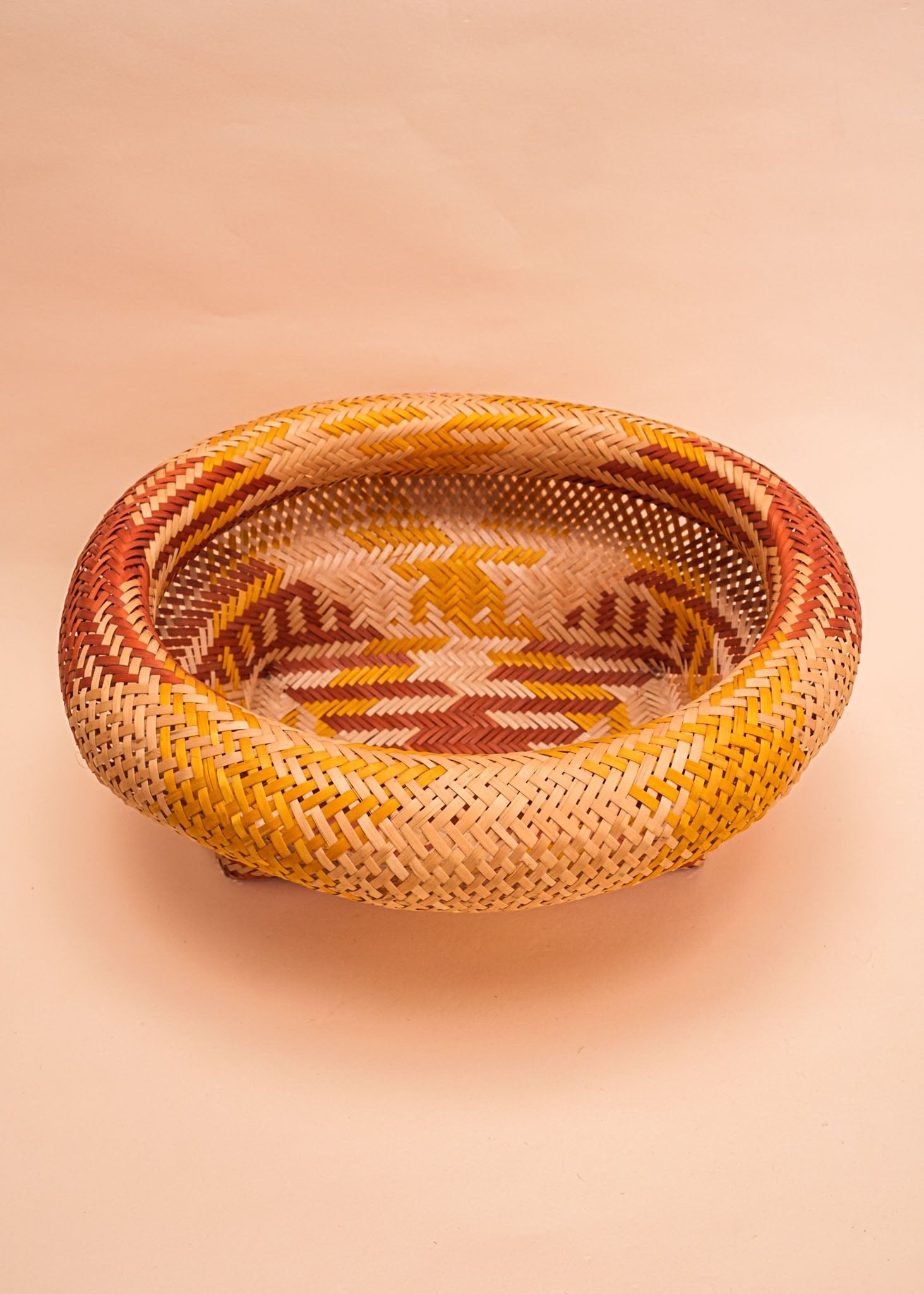 Cesto Teçume da Amazônia - Arte Indígena Imagem secundária do produto
