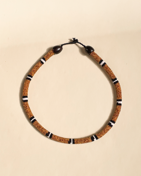 Colar coral indígena | Waurá