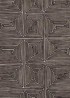 Tela pintura preto e branco feito pelo povo Asurini, artesanato indígena brasileiro 
