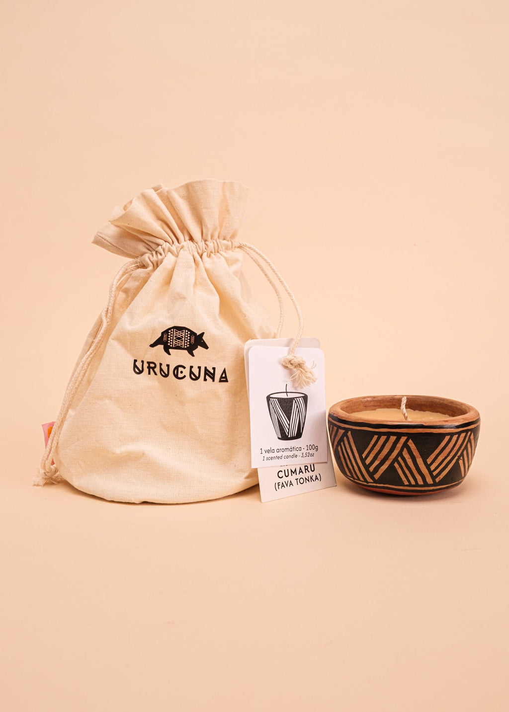 Vela aromática na cerâmica Waurá